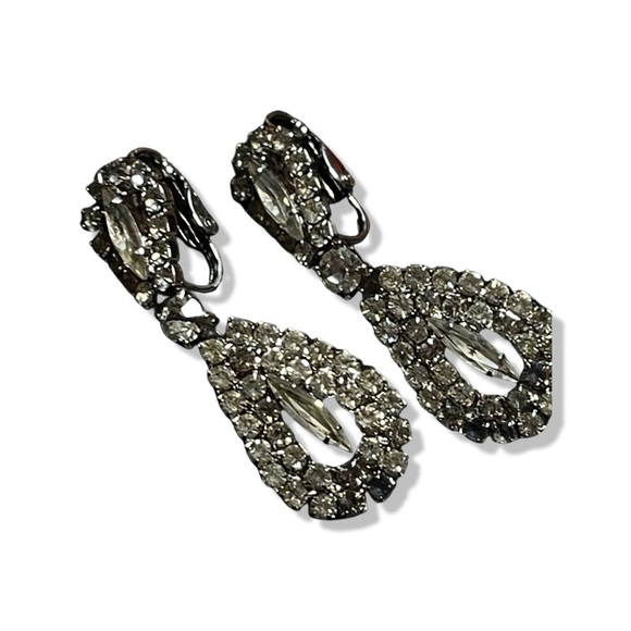 WEISS TEARDROP VINTAGE Clip on earrings - Picture 8 of 8